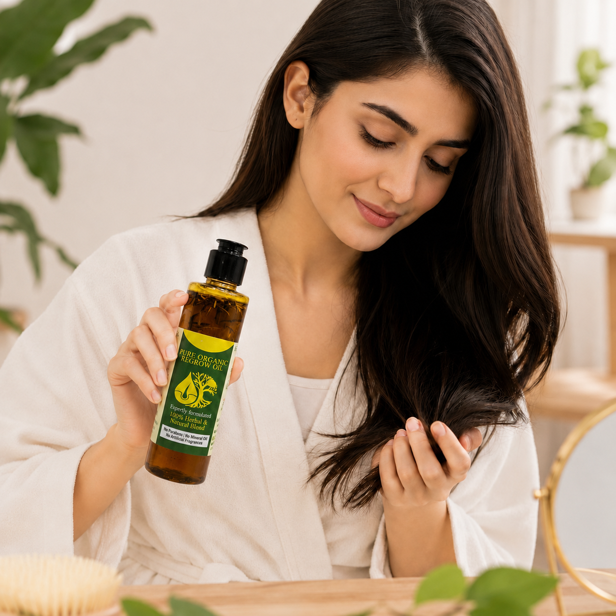 Pure Organic Regrow Hair Oil | 100% Herbal Formula