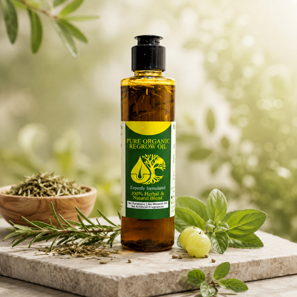 Pure Organic Regrow Hair Oil | 100% Herbal Formula